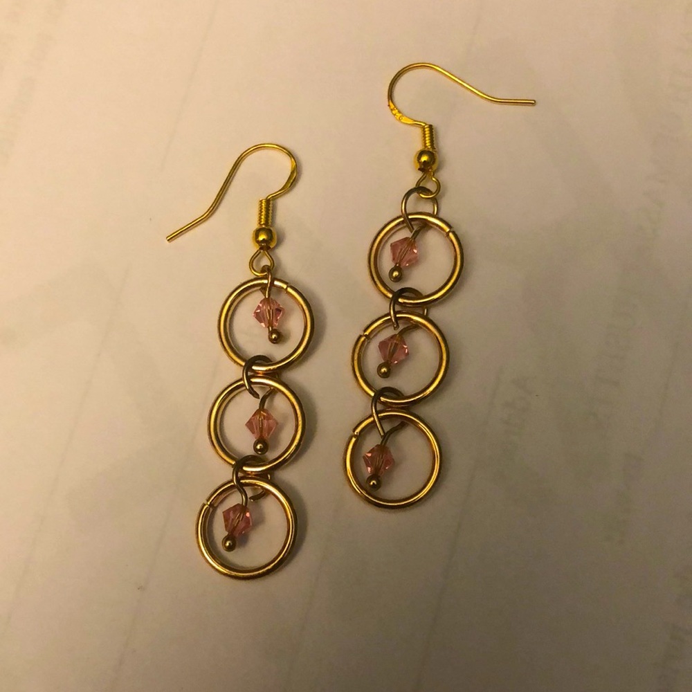 3/$20 Pink and Gold Earrings